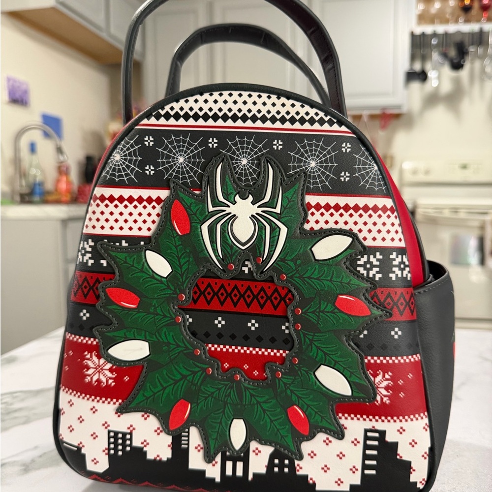 Miles/Spiderman Christmas mini backpack